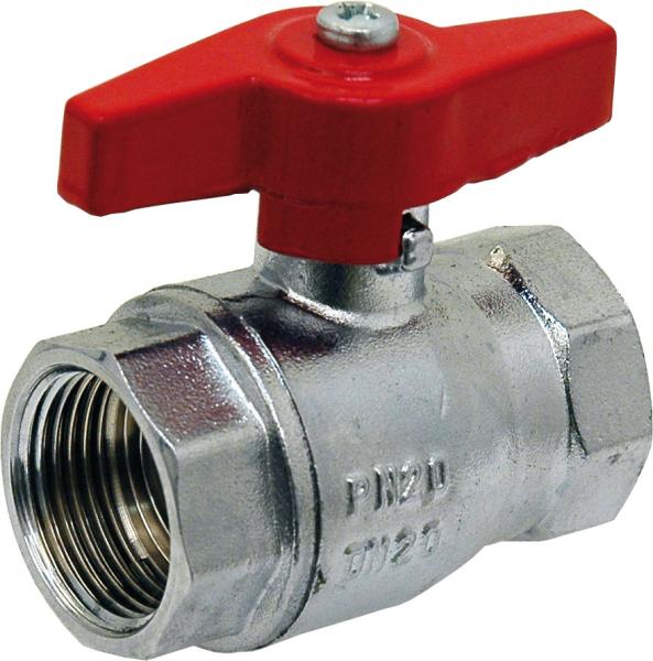Vanne laiton chromé femelle poignée aluminium - Ø15mm - 1/2''