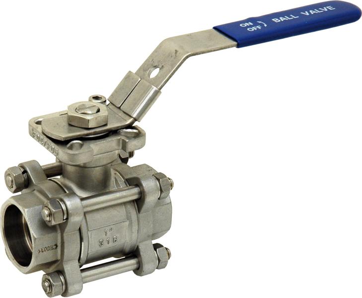 Vanne inox femelle SW à souder avec platine ISO 5211 - Ø15mm - 1/2''