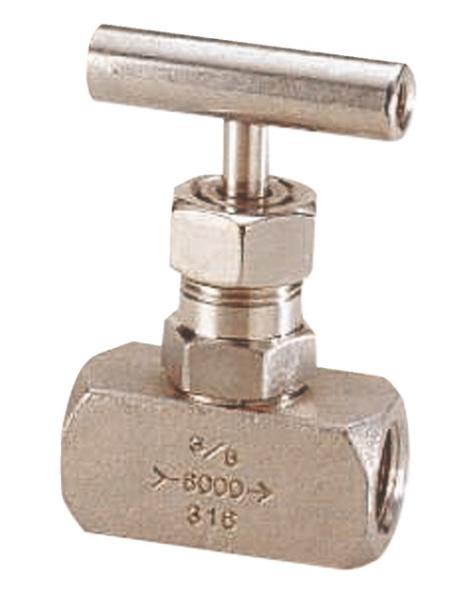 Robinet à pointeau inox femelle - 400 bars - Ø26