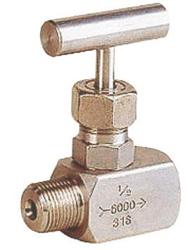 Robinet à pointeau inox mâle- femelle - 400 bars - Ø8