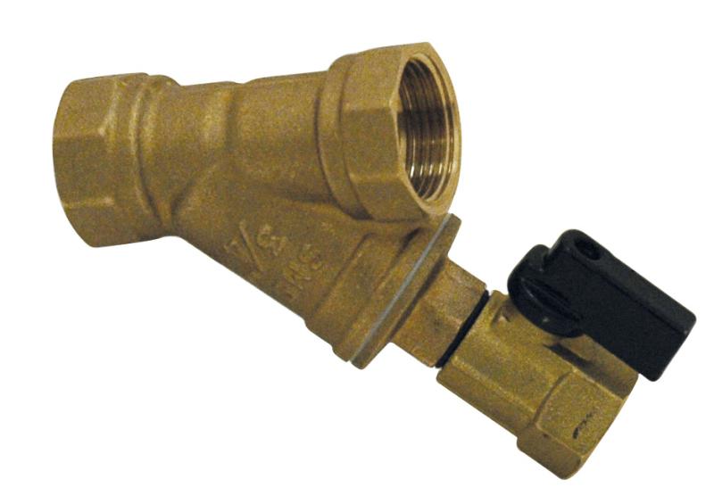 Filtre format Y en laiton sortie femelle avec robinet  - DN30
