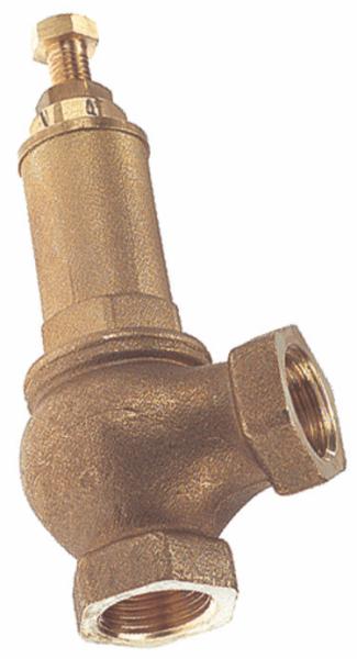 Soupape de sécurité en laiton réglable avec clapet PTFE - Ø15