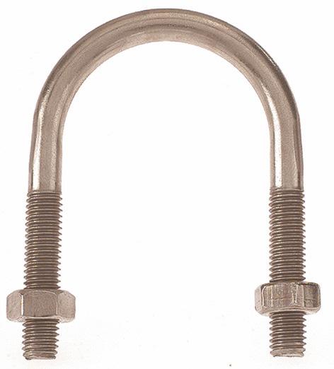 Etrier de fixation avec 2 écrous montés en inox - Ø114