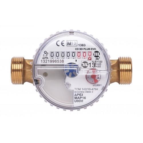 Compteur eau chaude pré-équipé télérevage DN20 - 1''
