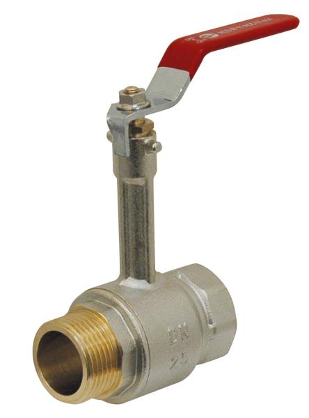 Vanne Mâle - Femelle avec prolongateur en laiton monobloc - Ø26mm - 1''