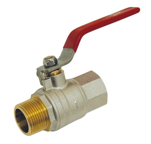 Vanne laiton mâle - femelle avec filet long série Alpine - Ø15mm - 1/2''