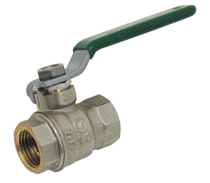 Vanne laiton femelle NF poignée verte - Ø20mm - 3/4''