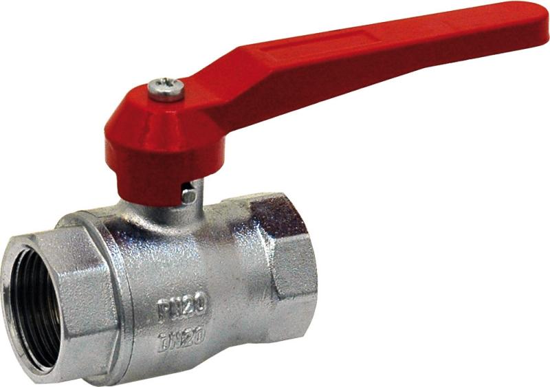 Vanne laiton chromé femelle poignée aluminium - Ø15mm - 1/2''