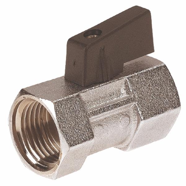 Vanne laiton mini femelle avec poignée papillon - Ø20mm - 3/4''
