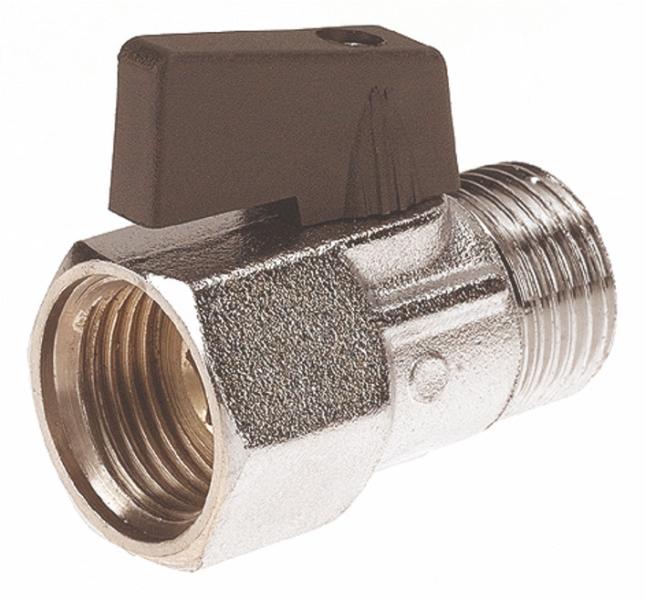 Vanne laiton mini M/F avec poignée papillon - Ø8mm - 1/4''