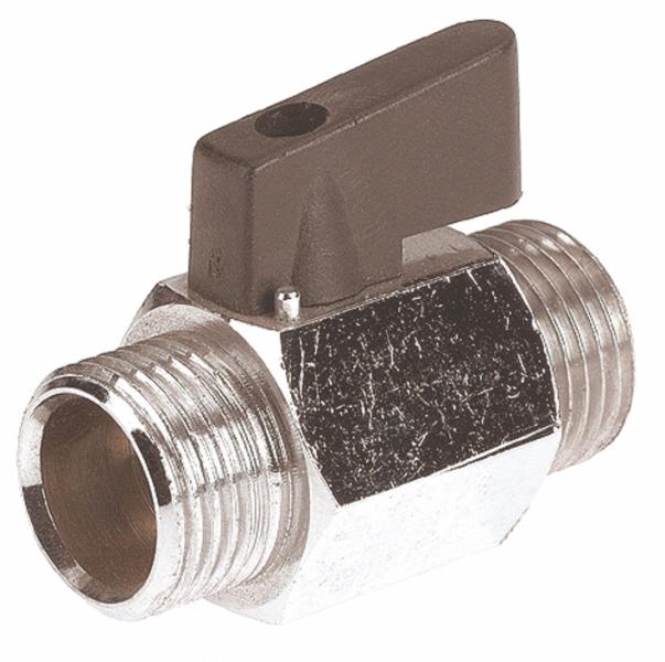 Vanne laiton mini mâle avec poignée papillon - Ø15mm - 1/2''