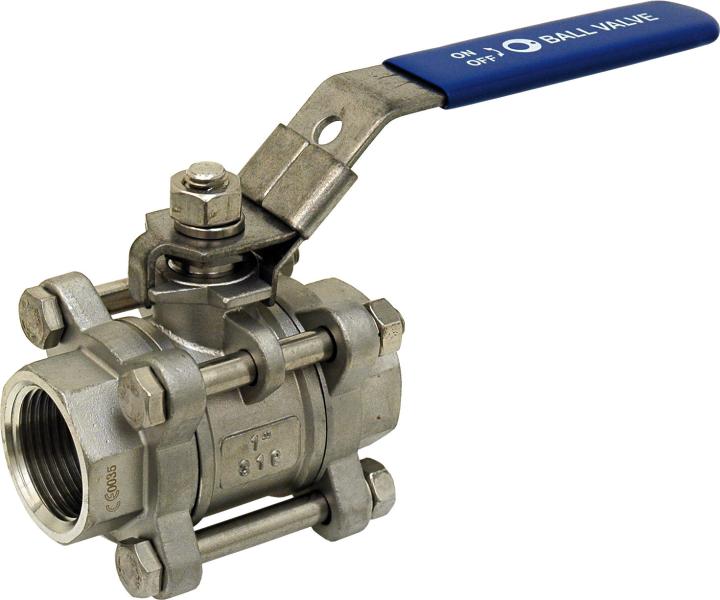 Vanne démontable en inox femelle passage intégral - Ø8mm - 1/4''