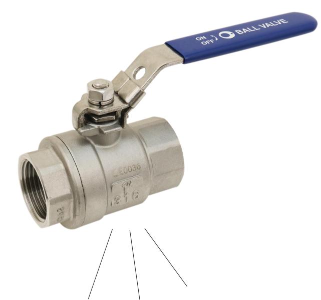 Vanne à sphère inox femelle à décompression - Ø26mm - 1''