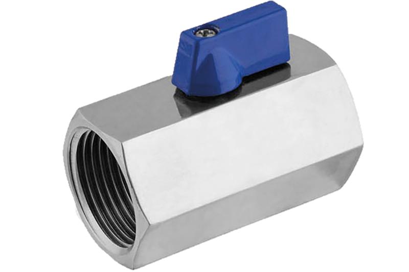 Mini vanne en inox sortie femelle avec manette - Ø12mm - 3/8''