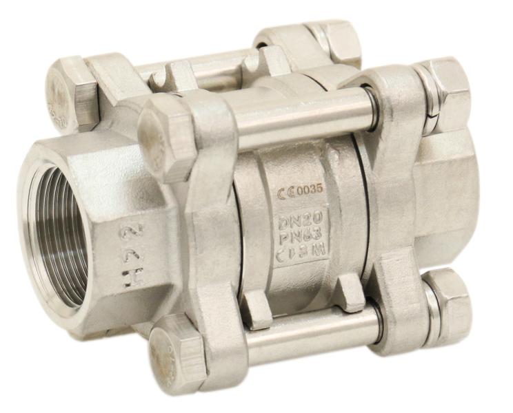 Clapet anti-retour inox sortie F/F à passage réduit - Ø40