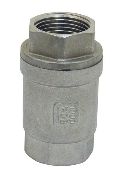 Clapet anti-retour inox sortie femelle - Toutes positions - Ø40