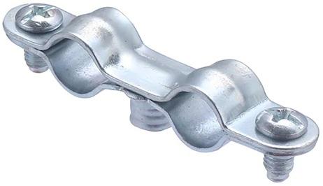 Collier double Ø12 pour fixation tube cuivre – x5