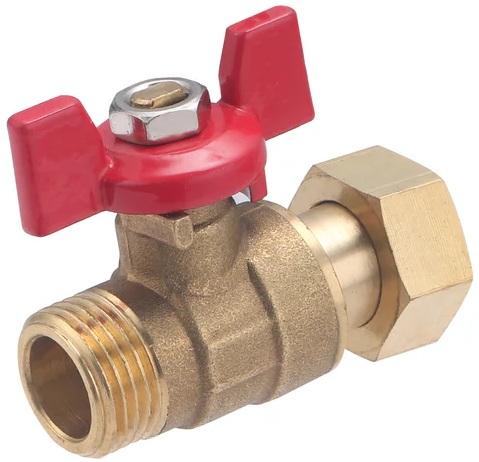 Mini vanne d’arrêt laiton 1/2 écrou libre mâle-femelle