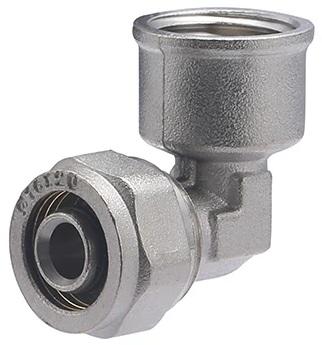 RACCORD MULTICOUCHE A COMPRESSION Coude Femelle 1/2 - Ø16