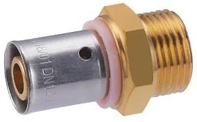 Raccord PER à sertir 3/4 Ø20 – bague Orange Ø16