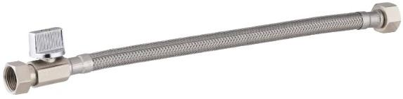 Flexible inox avec mini vanne d'arrêt 3/8 – 250 mm