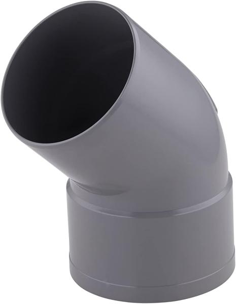 Coude PVC 45° mâle femelle Ø125 pour évacuation