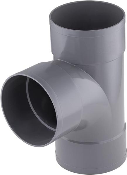 Té droit PVC Ø50 femelle femelle 87°30 NF