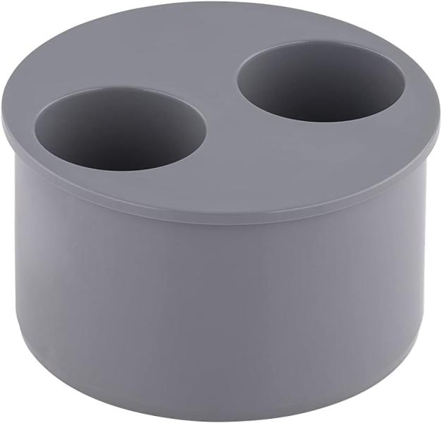 Tampon de réduction double PVC Ø100 vers Ø50 et Ø40