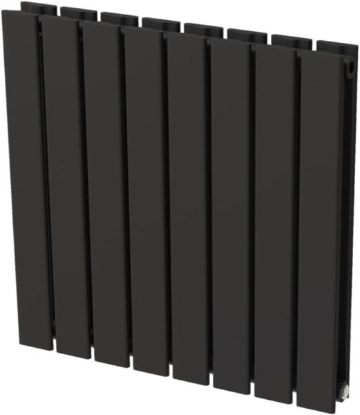 Radiateur eau chaude horizontal double noir NYTIA 60x60