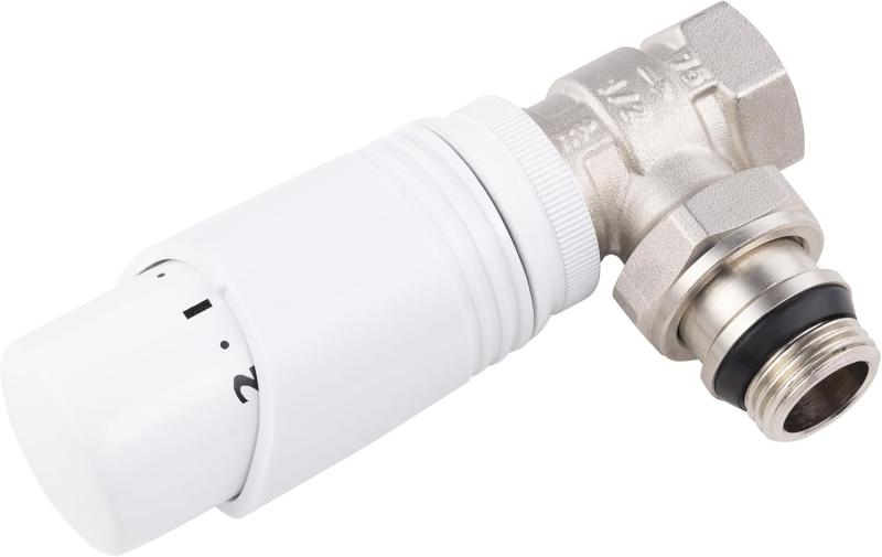 Robinet Thermostatique Équerre 1/2 Blanc Design