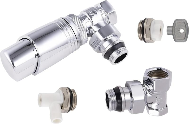 Kit Complet Radiateur Thermostatique Chromé