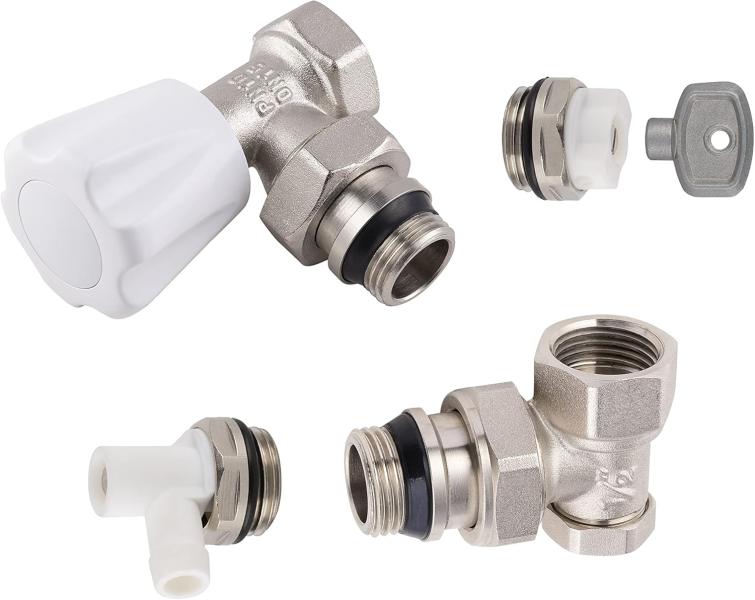 Kit complet robinet de radiateur manuel 1/2