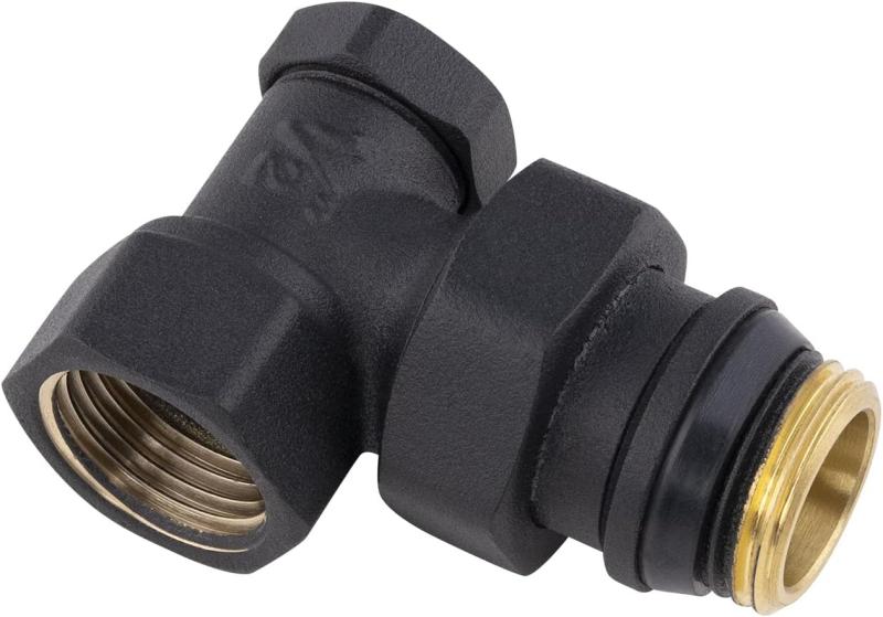 Coude de réglage noir pour radiateur 1/2 – Chauffage