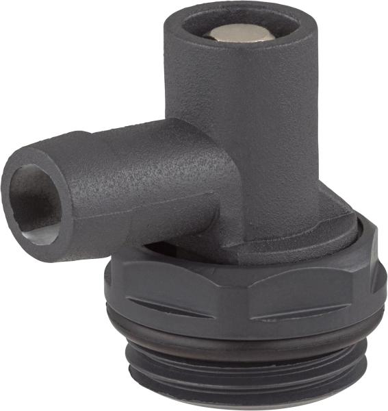 Robinet de vidange noir orientable pour radiateur