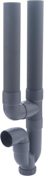 Siphon double machine à laver PVC Ø40 anti-odeur