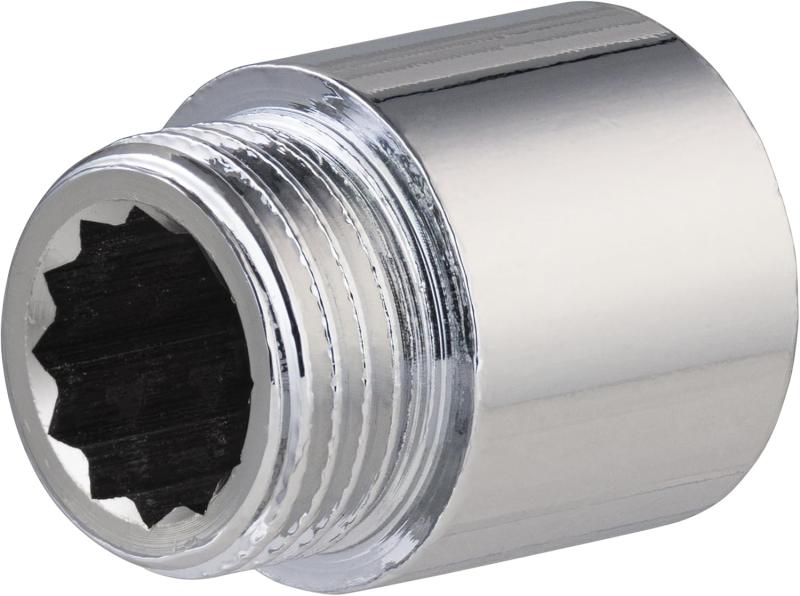 Allonge sanitaire 1/2 20 mm en laiton chromé
