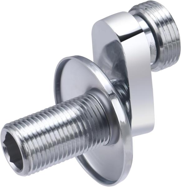 Paire de raccords excentrés 40 mm avec rosaces chromées