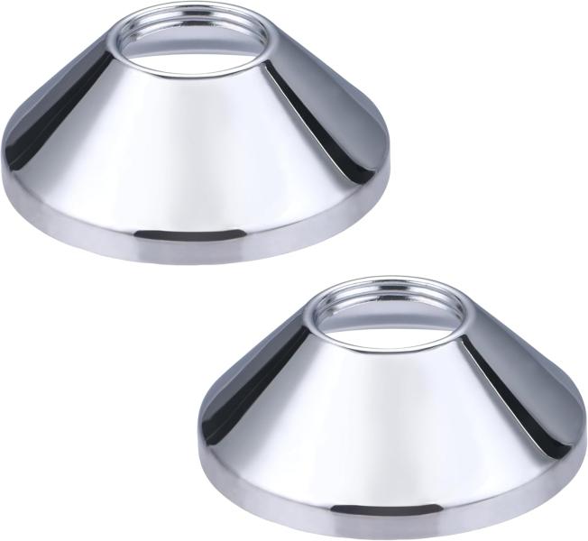 Rosaces coniques chromées 3/4 Ø70 – Lot de 2 inox