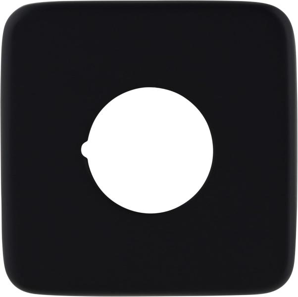 Rosace carrée noire 3/4 – Finition métal design