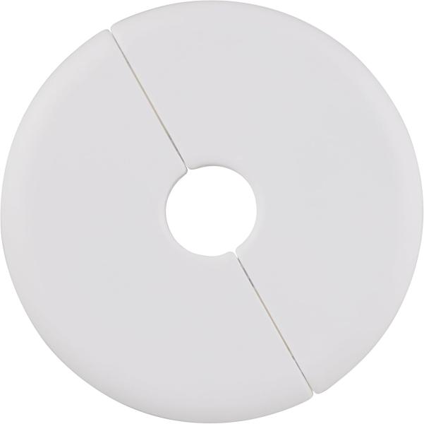 Rosace ronde blanche à agrafes Ø16 – Lot de 2