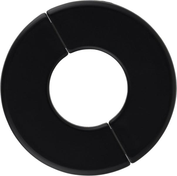 Rosace ronde noire à agrafes Ø20/27 – Lot de 2
