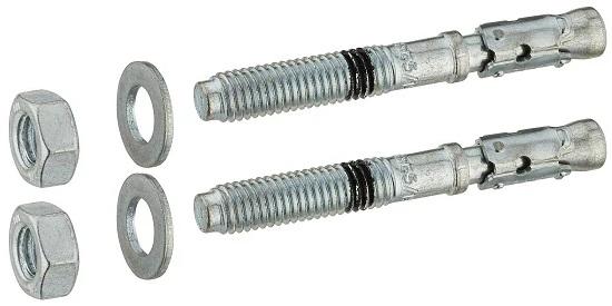 Fixations WC suspendu pour cloison – M8 – Lot de 2