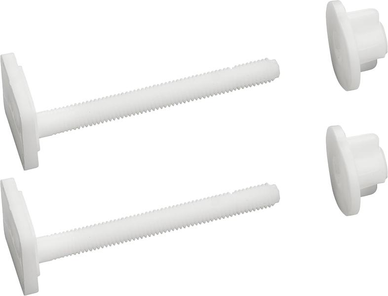 Fixations abattant WC vis nylon 8x75 mm tête carrée 27