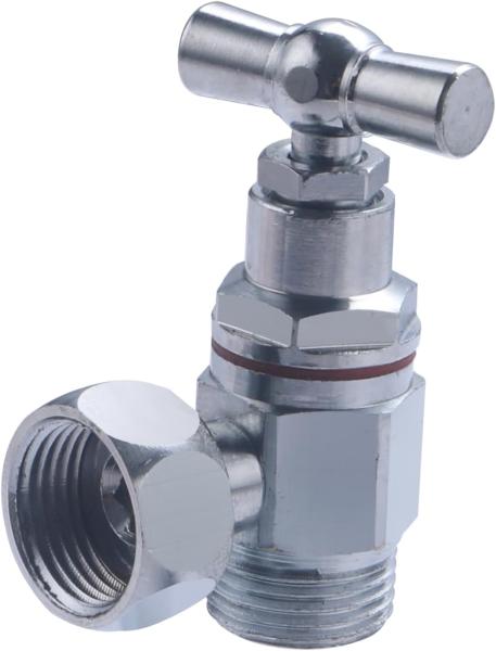 Robinet WC Équerre Nickelé 3/8 à Clapet