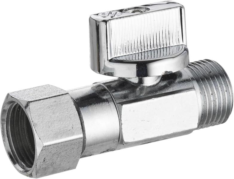 Robinet WC Droit Chromé Quart de Tour 3/8