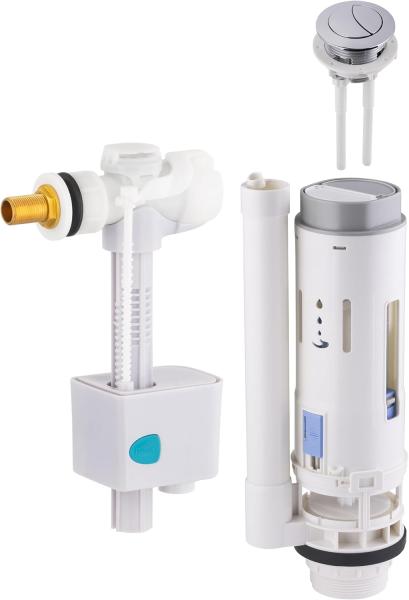 Ensemble chasse d’eau WC double poussoir universel