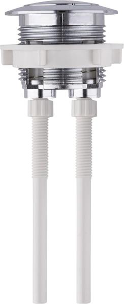 Bouton Double Poussoir WC Chromé Universel