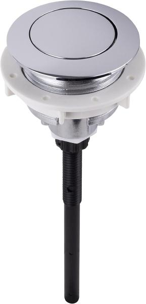 Bouton poussoir WC chromé simple chasse universel