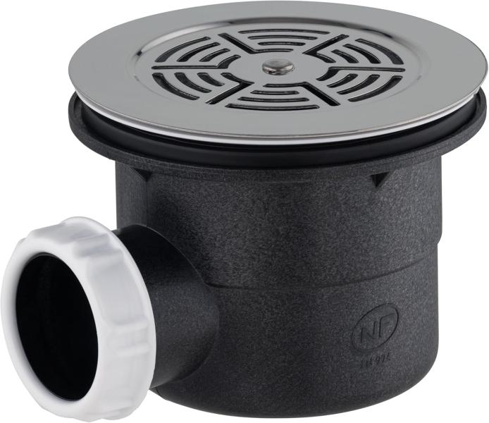 Bonde de douche NF Ø90 sortie horizontale