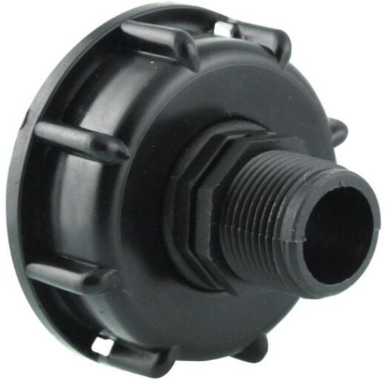 Écrou IBC 3/4 PVC S60x6 avec embout 20x27